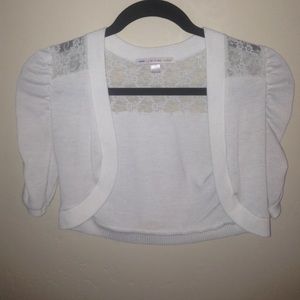 Kids crop white sweater