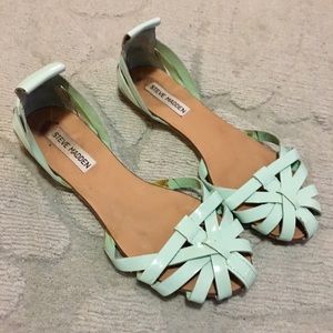 Mint Steve Madden flats sandals