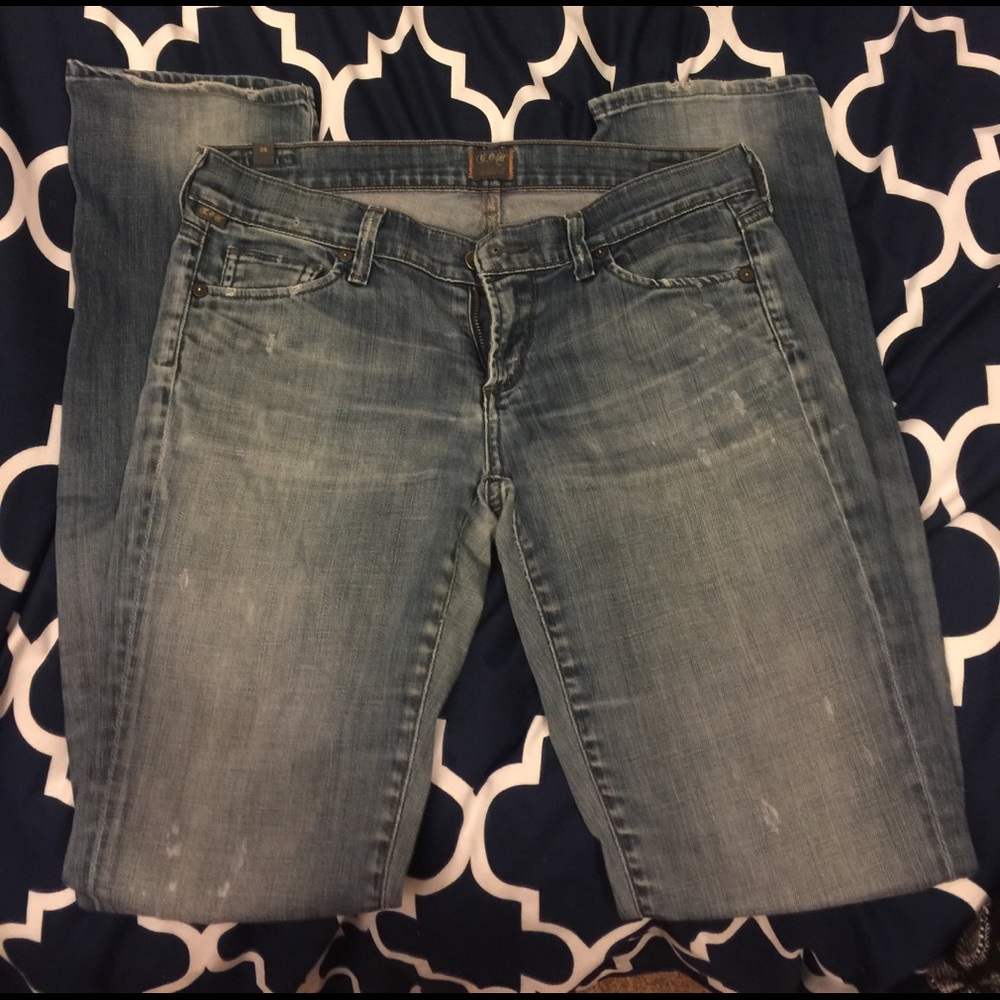 Citizens of Humanity distressed straight leg