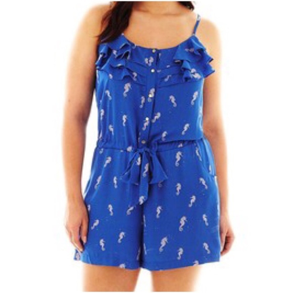 Blue Seahorse Romper