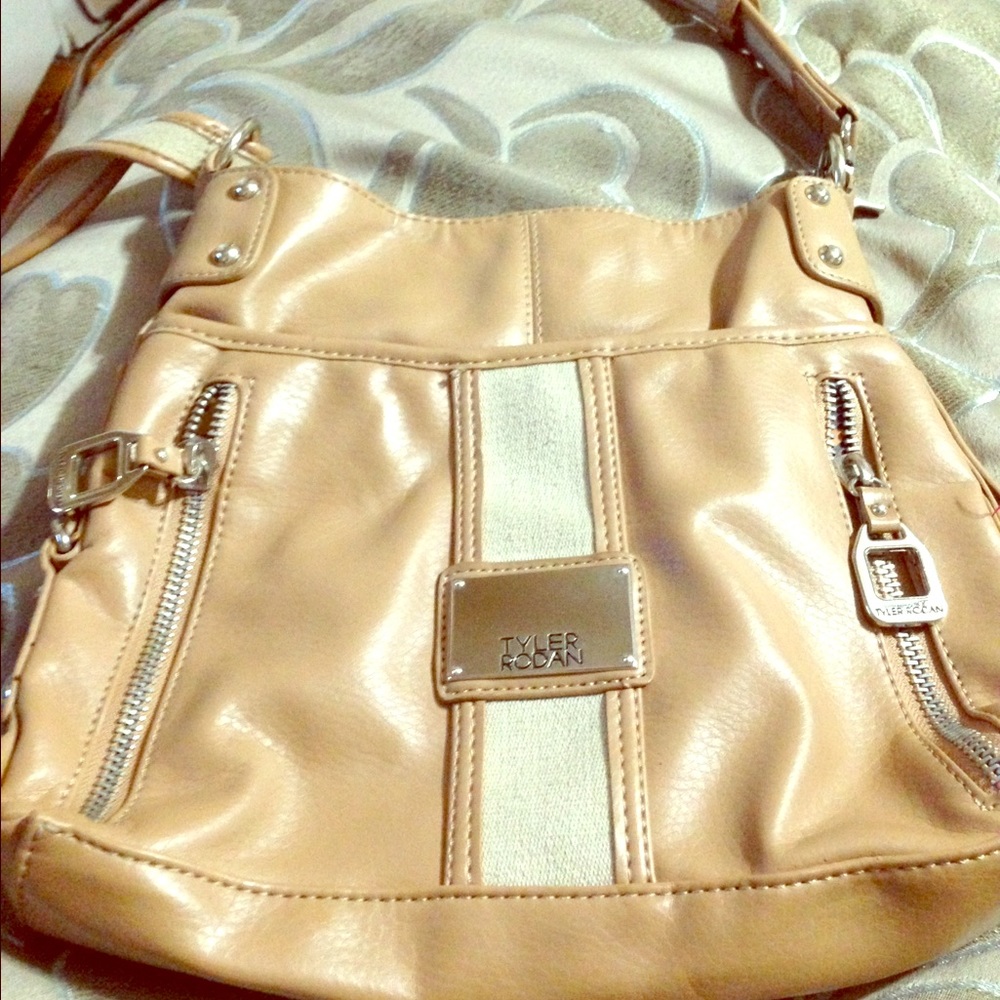 Tyler Rodan Cross body bag; Medium Sz; Tan  $50