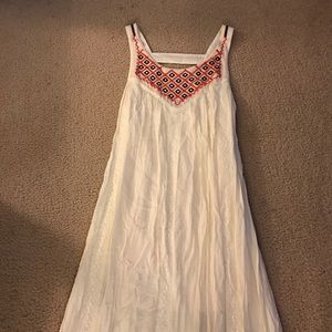 Ark & Co. cream maxi with sheer lining