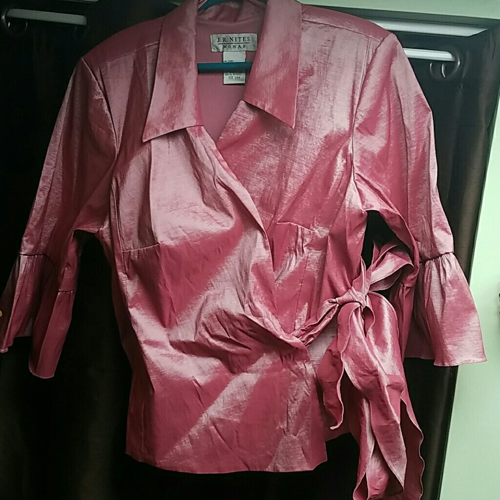 Raspberry top for evening wear