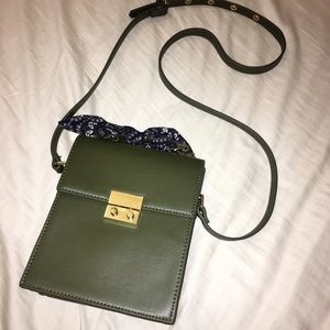 ZARA Crossbody Bag With Scarf Detail
