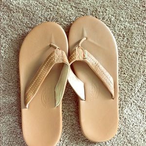 Men's rainbow leather sandals size 14