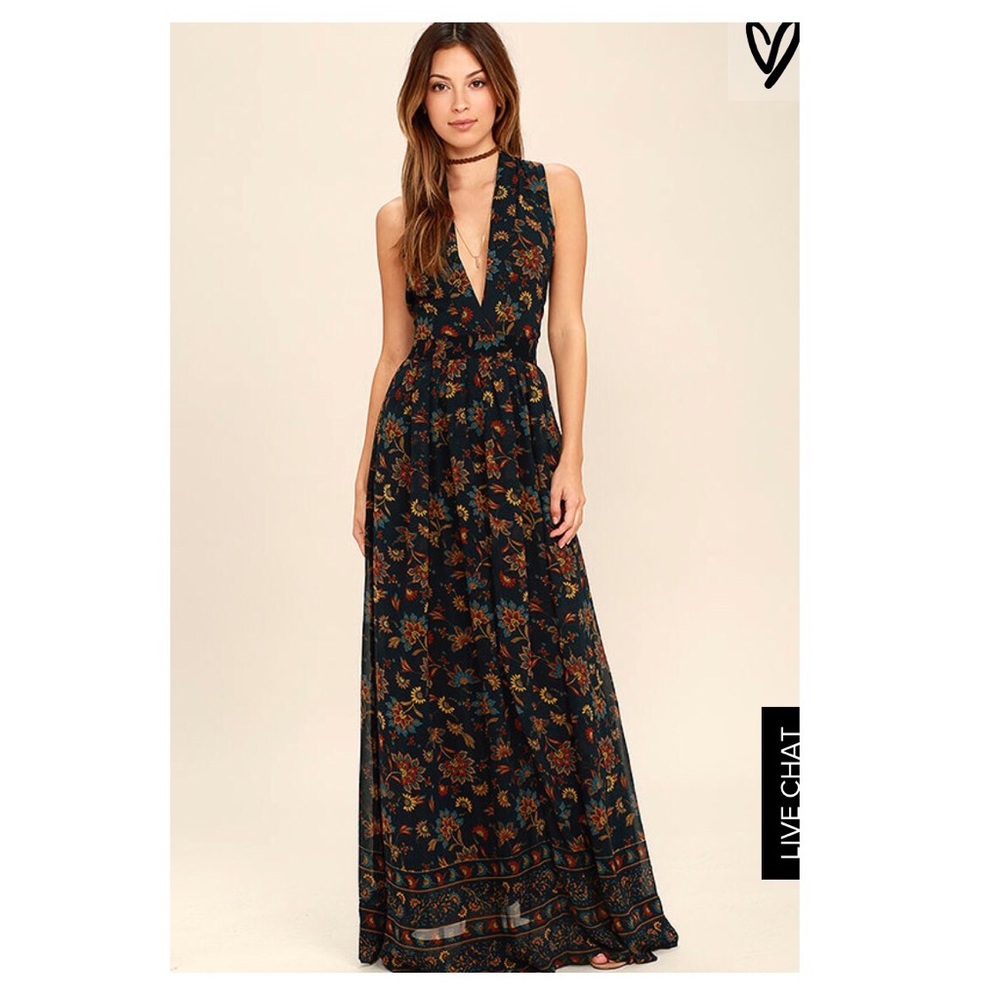 Lulu's navy and floral dress