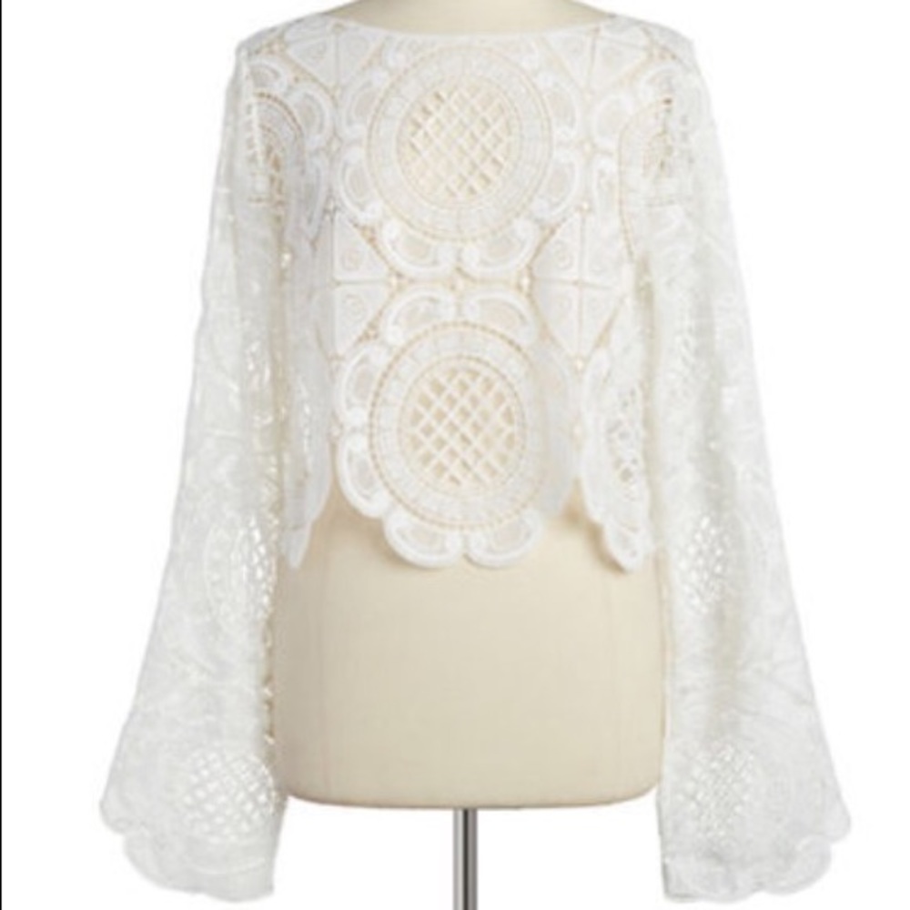 Lord & Taylor White Design Top