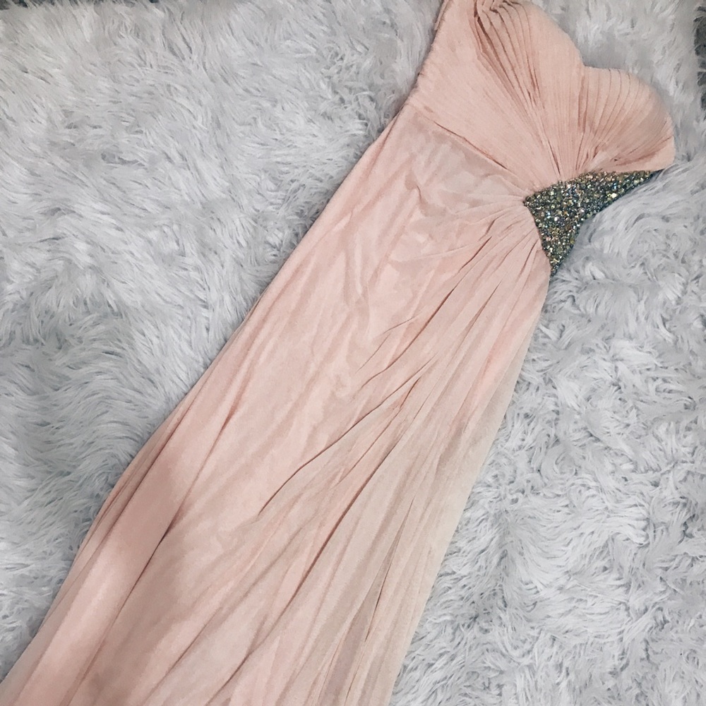 Prom pink maxi gown dress party formal