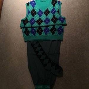 Golf nickers, vest, and socks