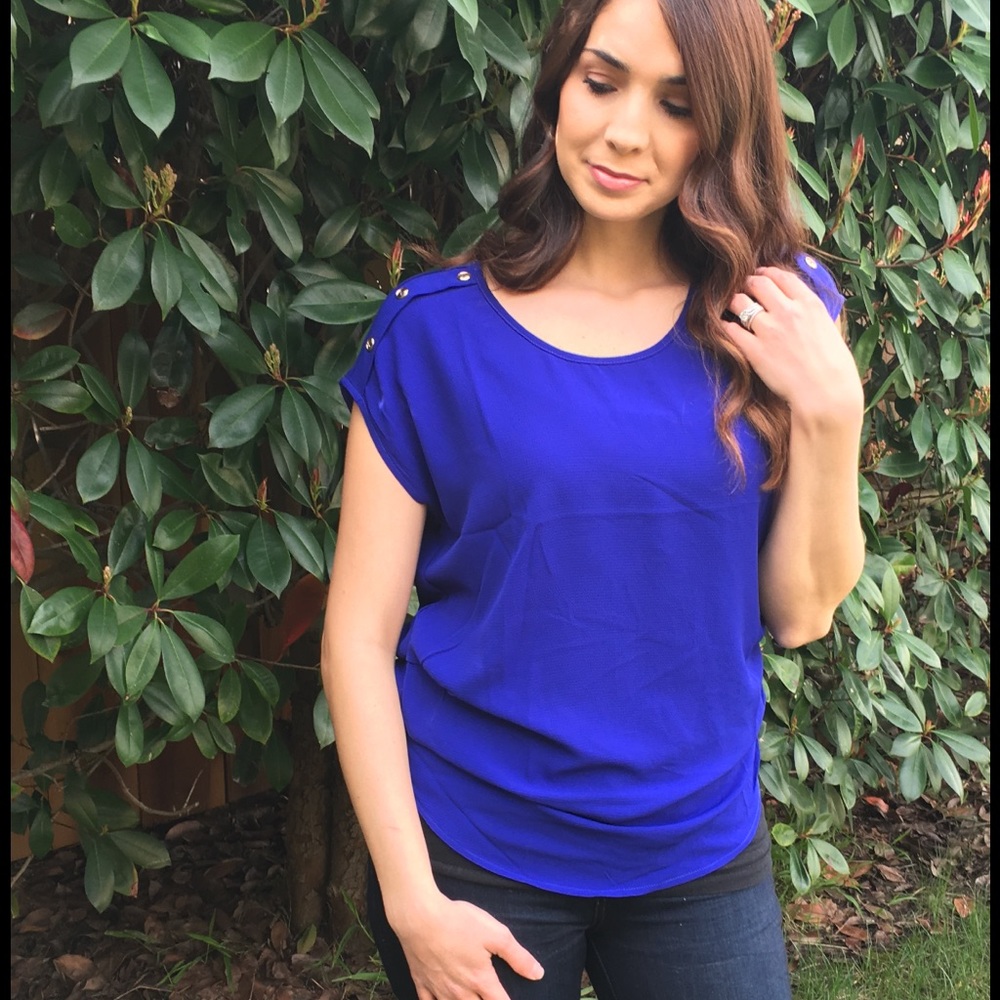 Our Tori Top in Cobalt Blue!
