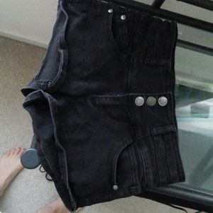 Black high waisted shorts