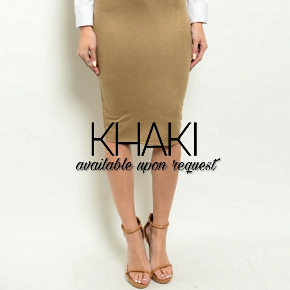 BOUTIQUE Suede Pencil Skirt - Picture 6 of 8