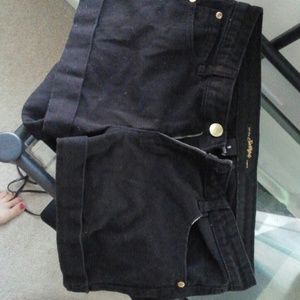 Black booty shorts