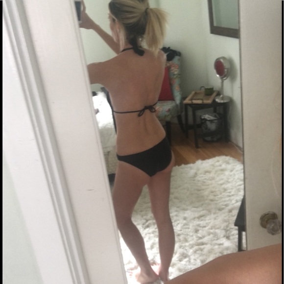 NWT Black Plunge Black Monokini Swimsuit XS - Picture 7 of 7