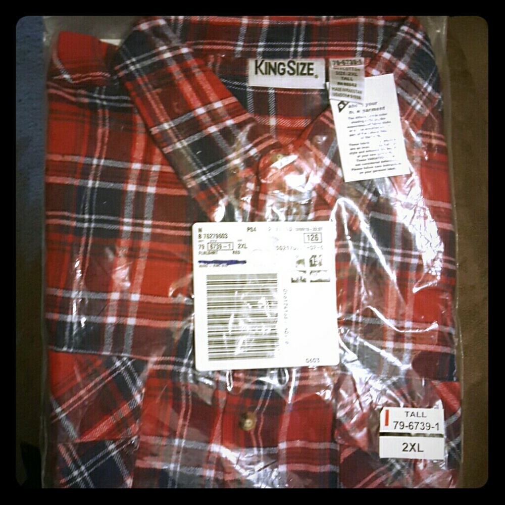 NWT Plaid button down