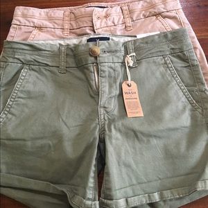 American Eagle midi low rise shorts