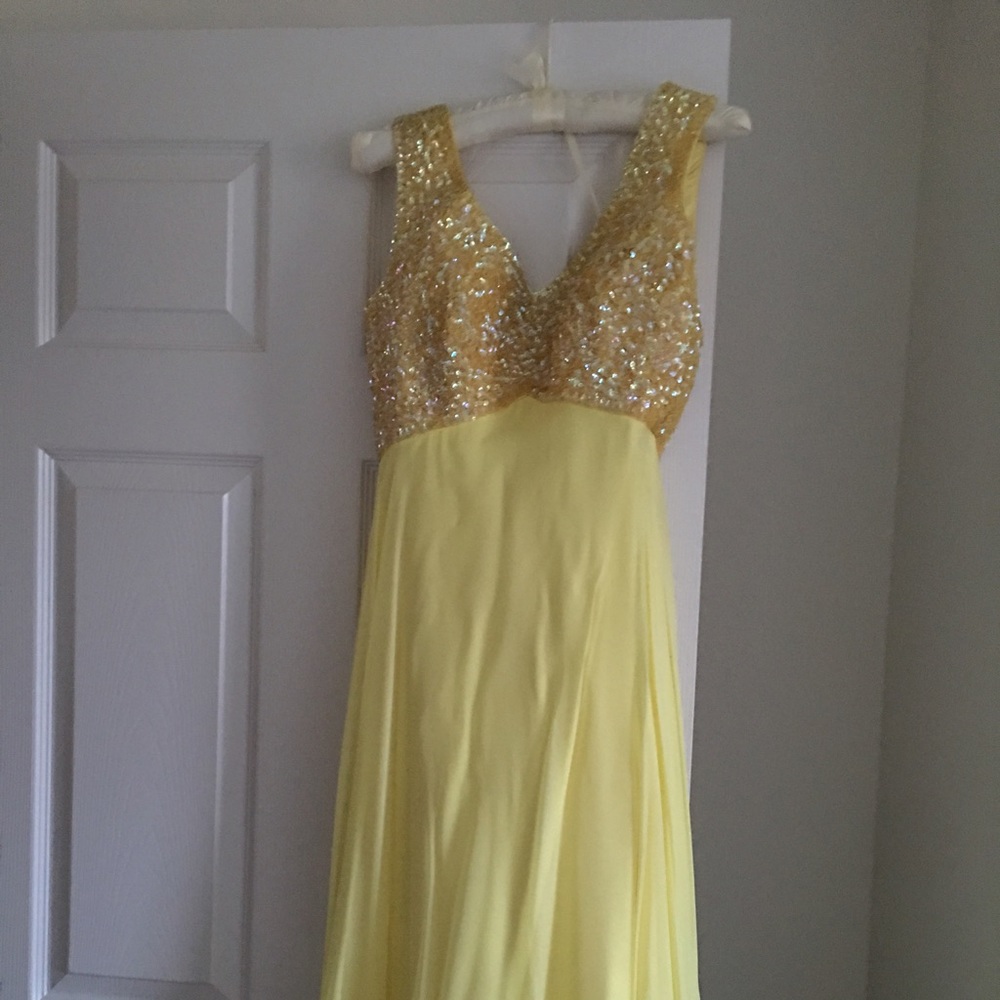 Gorgeous sequin and chiffon dress.