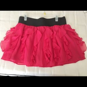 Express pink ruffled skirt.