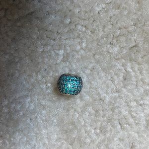 Pandora charm pave lights teal