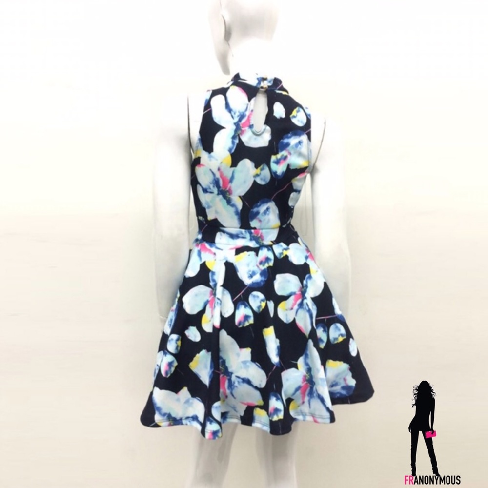 Floral Print Cut out Detail Dress S M L - Picture 2 of 4