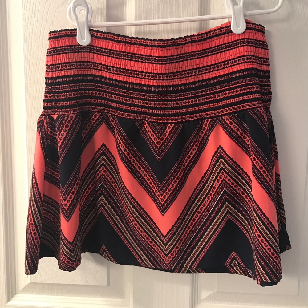Blue and coral skirt