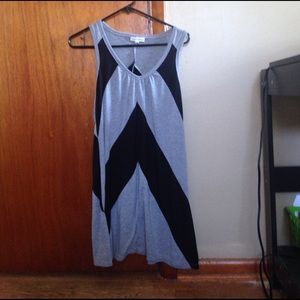 Fashion Bug Dresses - A gray and black diagonally patterned dress Fashion Bug Dresses - A gray and black diagonally patterned dress