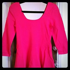 EXPRESS PINK PEPLUM TOP