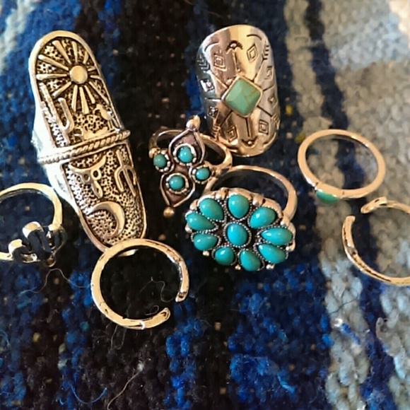 Jewelry - 🆑Final Price! Boho Cactus Ring Set