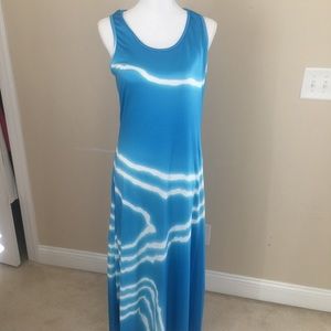 Maxi Dress powder blue and white New without tags