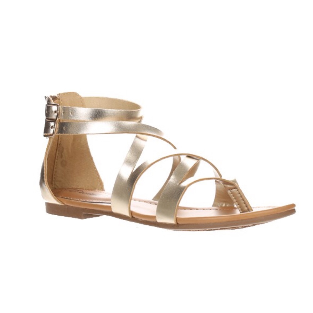 🌸SPRING SALE🌸Metallic Gold Strappy Sandals - Picture 3 of 4