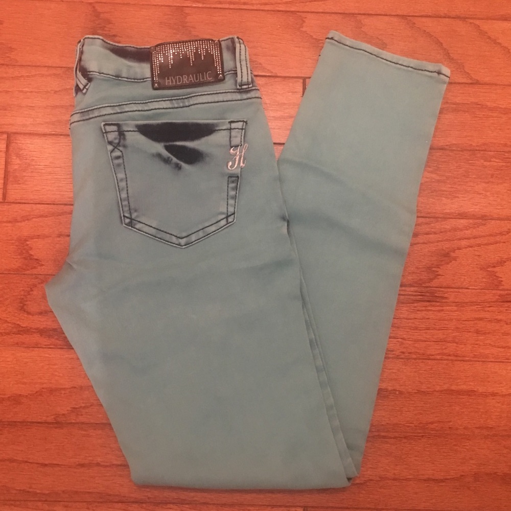 Teal Hydraulic Bailey Super Skinny Jeans