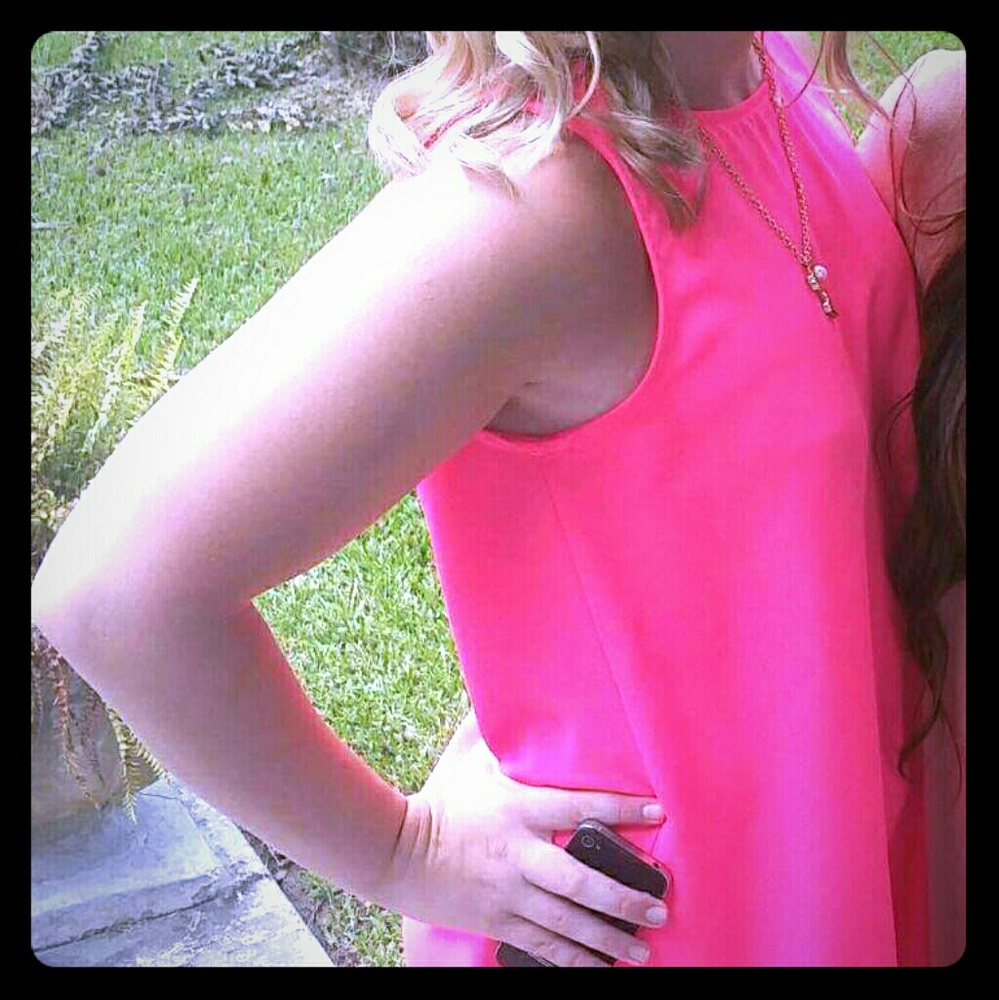 Hot pink dress
