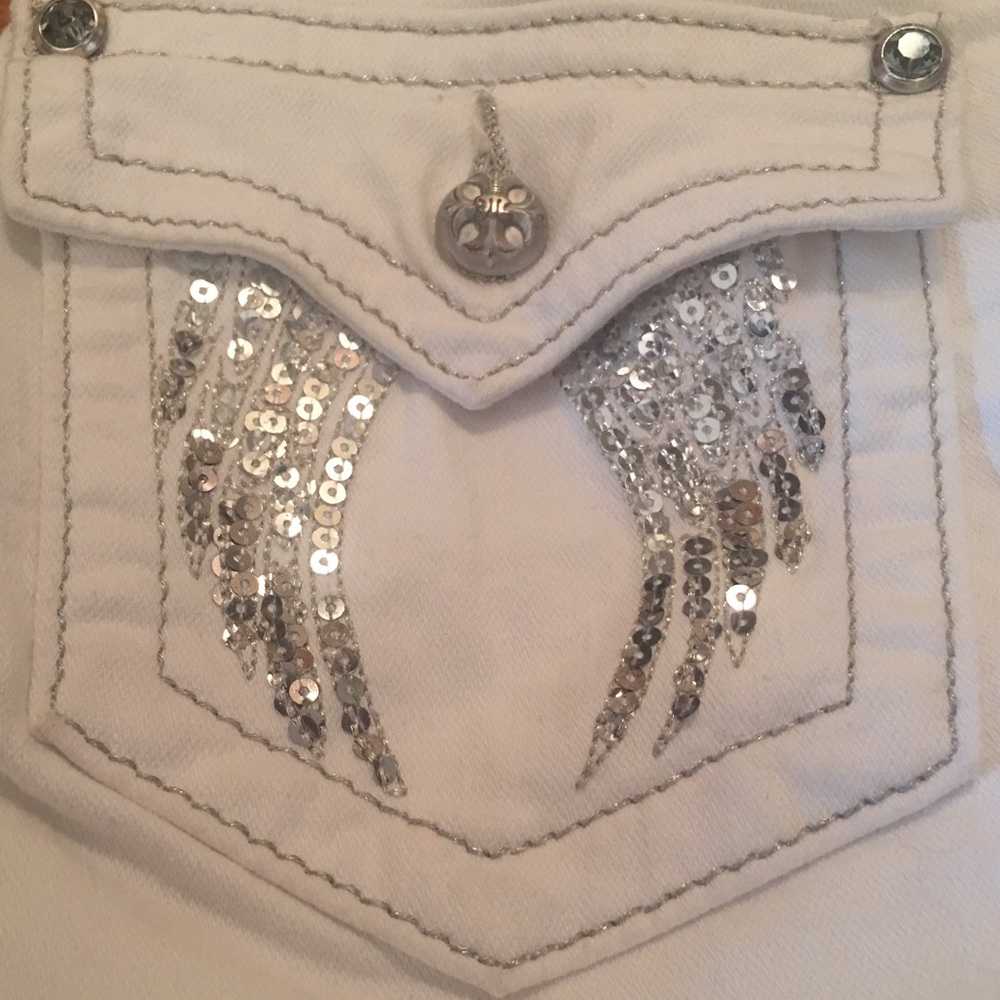 White Miss Me Capri