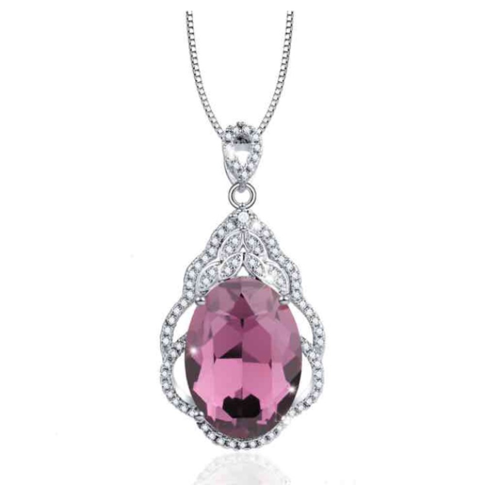 18K Swarovski Crystal Pendant Necklace