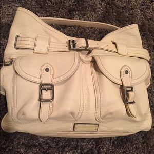 Burberry Soft Yellow Pebble Leather Handbag