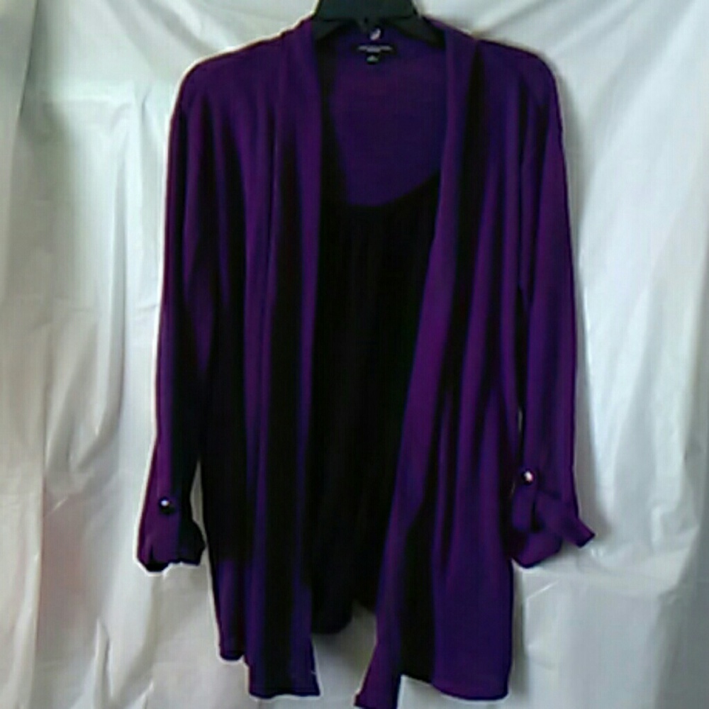 Purple one piece sweater set notation brand
