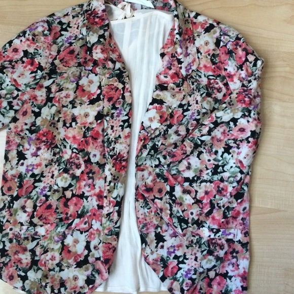 Lush silky floral blazer - Picture 1 of 4