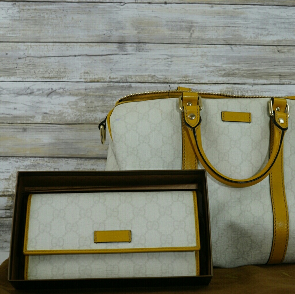 Gucci Boston GG Joy Bag with matching wallet