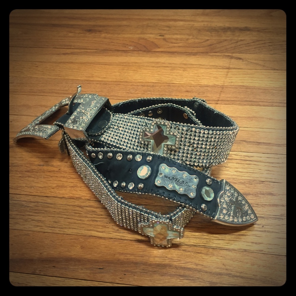 Western rhinestone belt-atlas