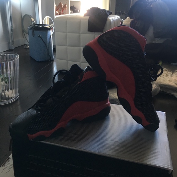 jordan true bred retro 13 black/truerednoir/rouvif - Picture 2 of 4