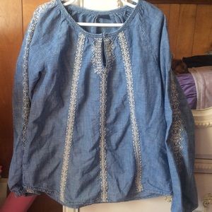 Girls GAP size M jean shirt blouse