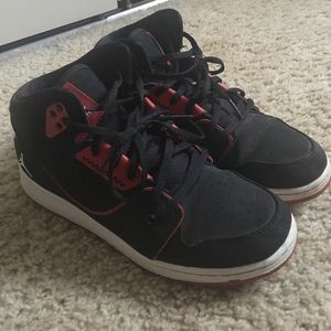 red black and white nike jordans