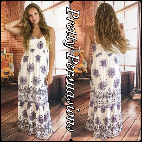 Pretty Persuasions Dresses & Skirts - SOLD OUT ‼️Medallion Print Ruffle Hem Maxi Dress