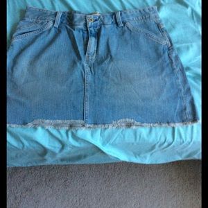Mini denim skirt