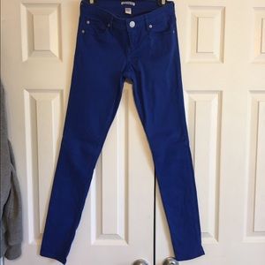 Express dark blue skinnys