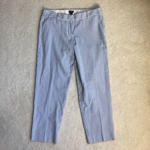 J.Crew city fit seersucker cropped pants J.Crew city fit seersucker cropped pants