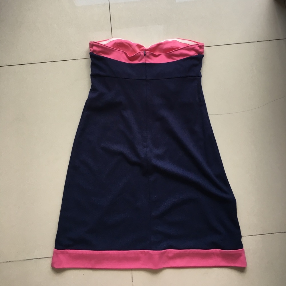 Lilly Pulitzer sz sm navy blue and pink dress - Picture 2 of 4
