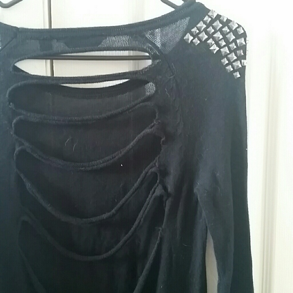 Edgy black sweater