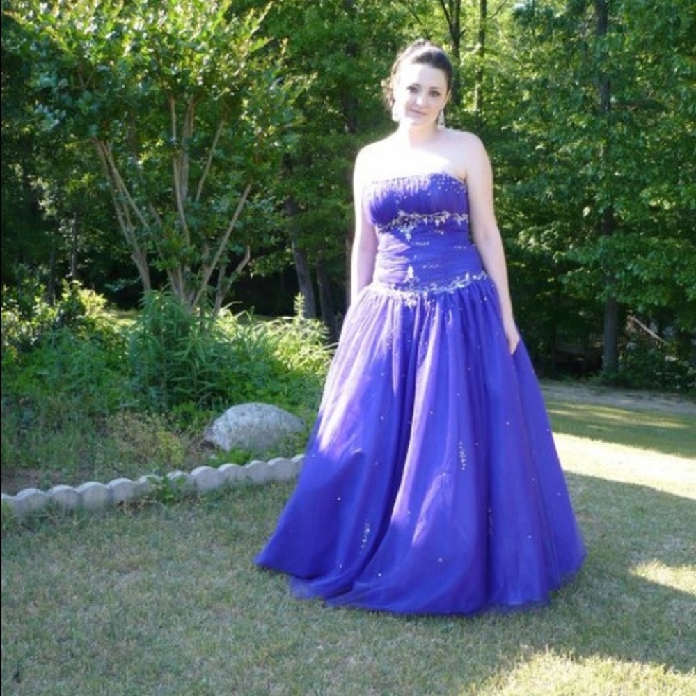 Purple Ballgown Prom Dress