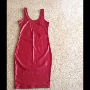 Red t-shirt mini dress